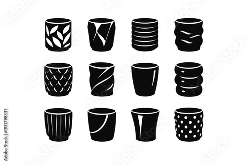 Proportions sculptural clean icon expressive vector modern cylindrical outline bathroom form cup