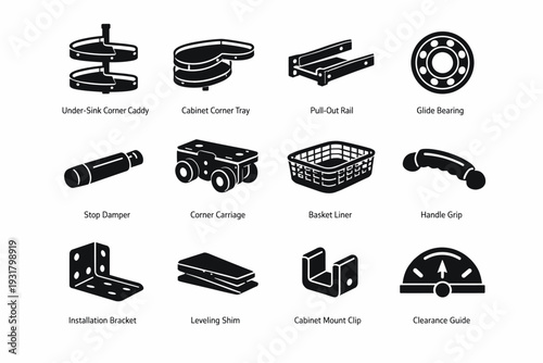 Vector clearance grip corner generation carriage image icon simple stop basket bracket