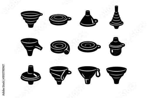 Vector body simple travel funnel image material compact icon reusable collapsible generation