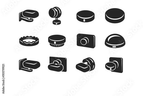 Image holder vector magnetic icon generation simple soap magnet puck bathroom disc