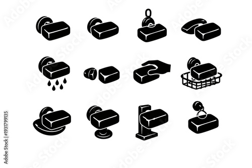 System simple soap icon lasting reusable hygiene generation refill vector holder free