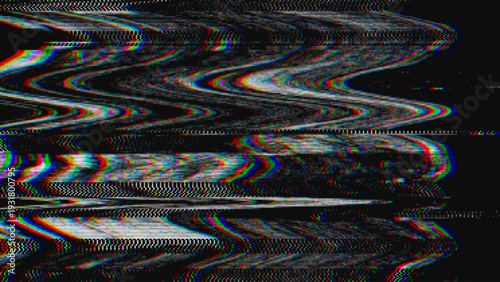 VHS Glitch Screen Effect. Abstract Distortion Background