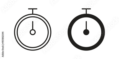 Timer icon set. Linear style. Vector icons