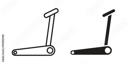 Treadmill icon set. Linear style. Vector icons