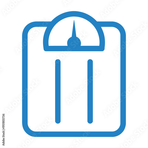 Blue weight scale icon symbolizing health and fitness tracking tools