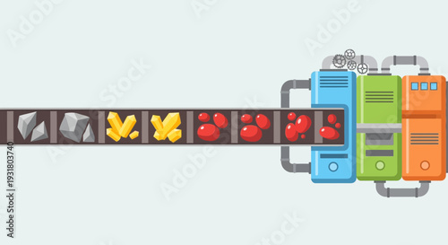 Conveyor Belt Transformation From Rocks to Hearts.
