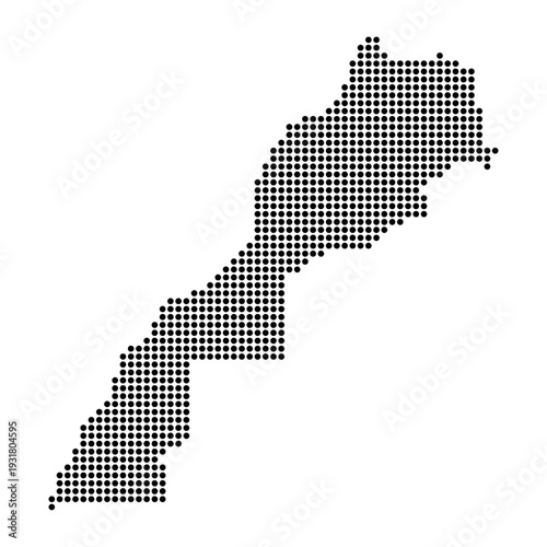 Morocco map symbol shape, travel web flat concept icon vector illustration .