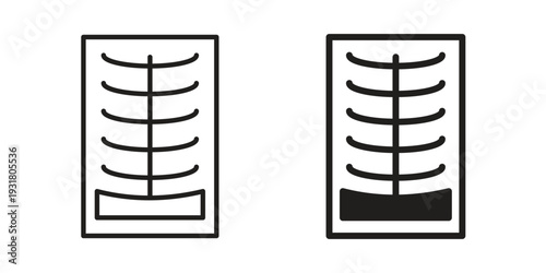 X ray icon set. Linear style. Vector icons