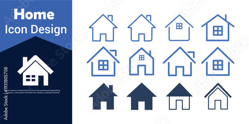 Modern Home Icon Set – Real Estate House Logo Collection Vector Illustration