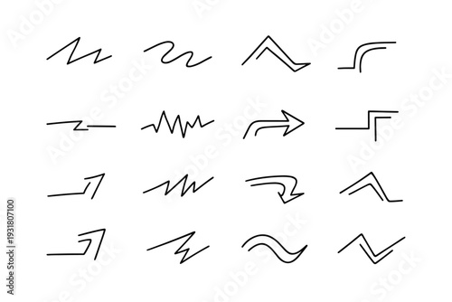 Zigzag snap bend icon lively icons vector line corner angle dynamic path