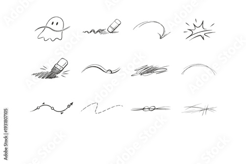 Lines mark redo stroke icon impromptu outline line rushed accidental vector sketch