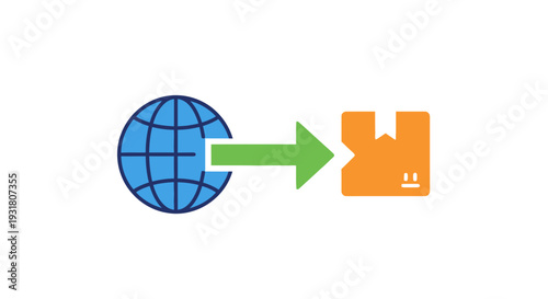 Global migration and travel concept icon.