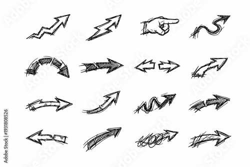 Direction jagged vector tense simple cue arrow aggressive image icon generation harsh