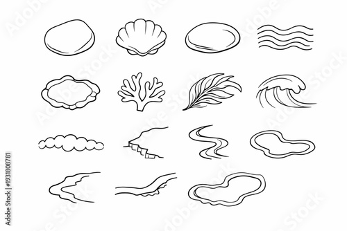 Image icon sand vector trace branch foam simple pool inlet scallop rim