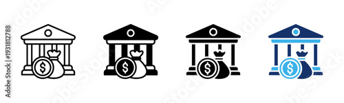 Savings Account icon sheet multiple style collection