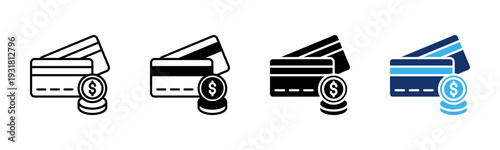 Credit Card icon sheet multiple style collection