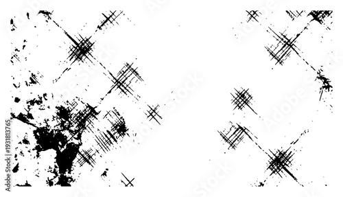 Abstract sound wave frequency pulse design in black and white