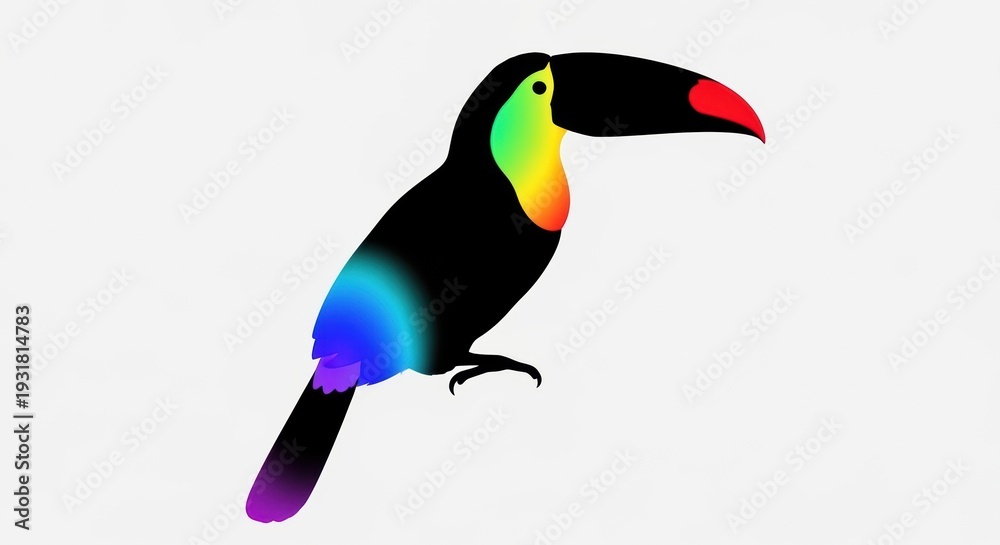 Naklejka premium Rainbow Toucan Bird