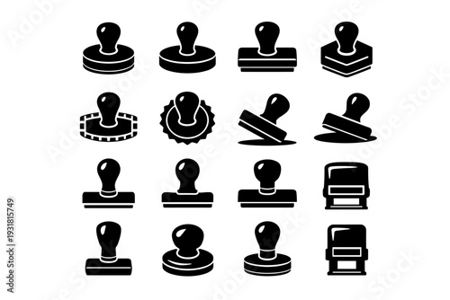 Symbol generic stamp icon image adaptable vector simple generation silhouette scalable system