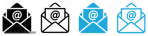 mail envelope email icon set