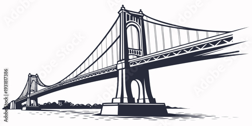 The iconic manhattan bridge connecting two bustling cities over the water
