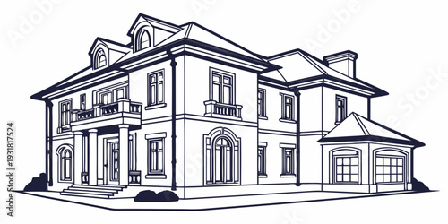 A grand, historic mansion with intricate architectural details and multiple chimneys.