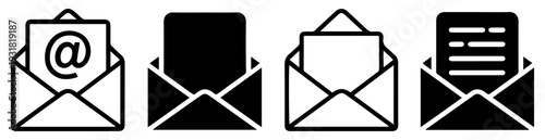 mail envelope email newsletter icon set