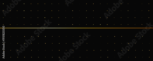 Dark background with golden lines and glittering dots