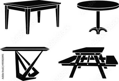 Four different types of tables