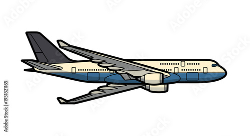 Airplane in the sky.