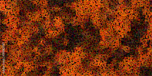 Foto Vibrant pointillist abstract background with warm orange and red dots creating a