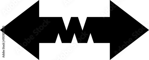 Modern black arrows pointing in opposite directions