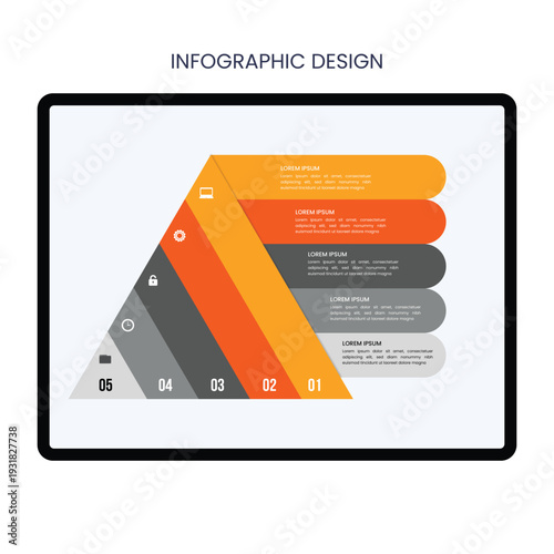 Modern infographic layout, business elements, icons, buttons, and flat vector illustration for presentation