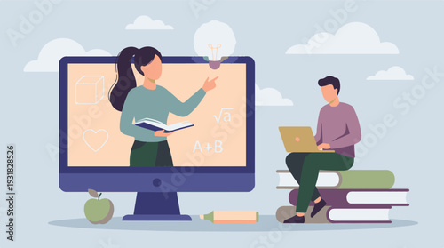 Online Education Platform with Virtual Teacher and Student E-learning