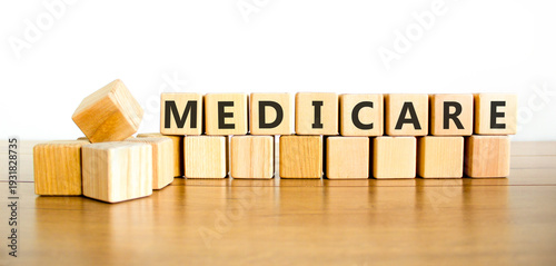 Tableau sur toile Medicare word symbol