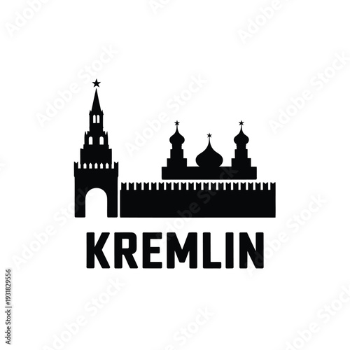A stylized silhouette of the kremlin with the word kremlin below