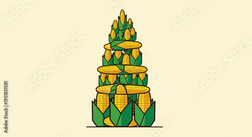 Corn Tower Illustration.
