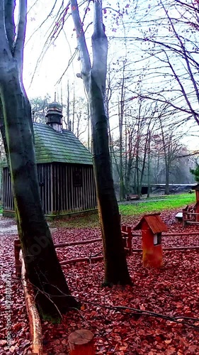 Wallpaper Mural Wooden chapel in the forest. Torontodigital.ca