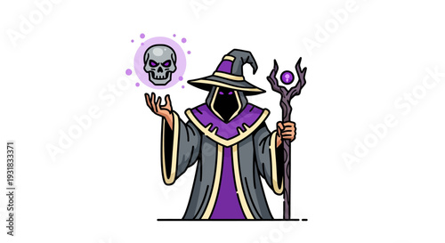 Wizard with Skull.