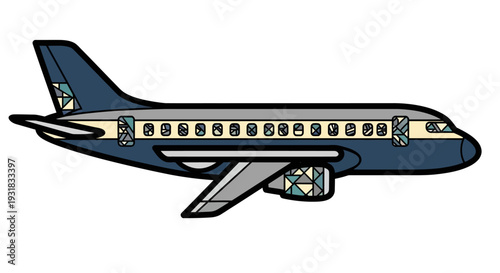 Airplane Commercial Jetliner Transport.