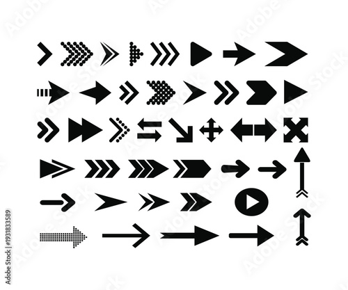 Arrow vector collection. Arrow. Cursor.Black arrow icon set. Modern simple arrows. Vector illustration. 