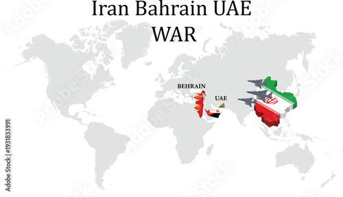 Iran Behrain UAE war missiles fighter jet war world war  
