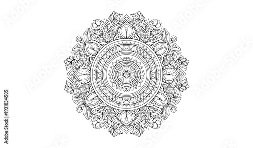 Commercial ready editable mandala vector for versatile creative projects