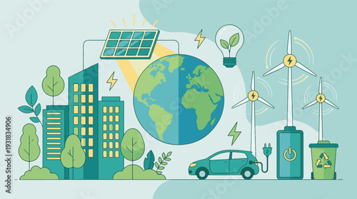Sustainable City Ecosystem with Renewable Energy and Electric Vehicles