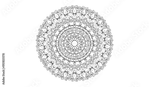 Decorative mandala vector illustration for home décor and meditation