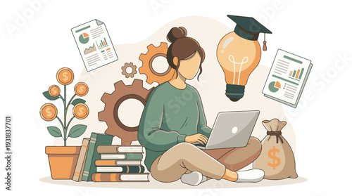 Online learning and financial investment for career growth and success