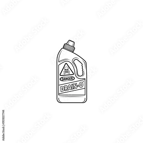A bottle of motor oil on a white background