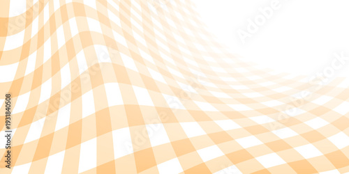 orange gingham or vichy pattern. Autumn or Thanksgiving day textile print for tabletop, picnic blanket, basket napkin, shirt or handkerchief. Cotton, linen or flannel design.