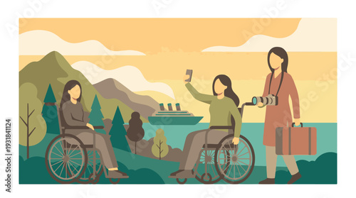 Accessible travel for women with disabilities enjoying a scenic cruise