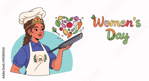 Womens Day Celebration with Empowered Chef Cooking Healthy Ingredients
